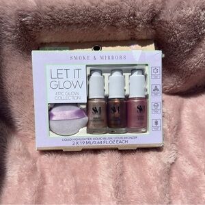 ✨ NEW! Let It Glow Liquid Highlighter + Blush + Bronzer Set w/ Puff | Gifts